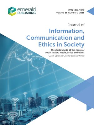 cover image of Journal of Information, Communication and Ethics in Society, Volume 16, Number 3